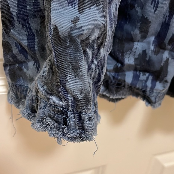 NWT Anthropologie Blue Camouflage Dress- Size S - Picture 10 of 16